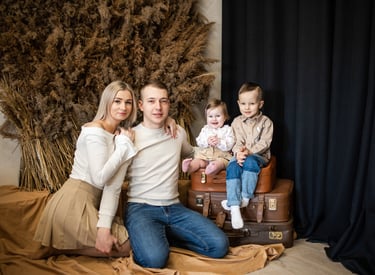 Šeimos fotosesija studijoje