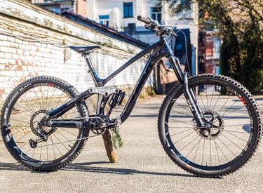 a Kona MTB custom painted in the street