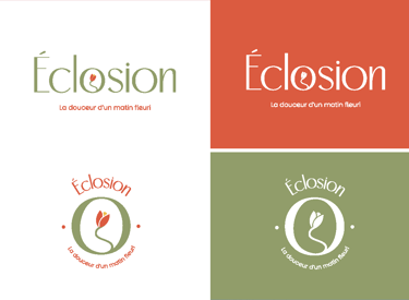 Logo - Identité visuelle - Éclosion - Fleuriste - Amy Atelier Graphique