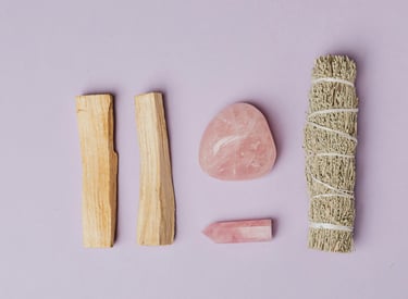 Rose Quartz, Palo Santo, & Sage Smudge Stick