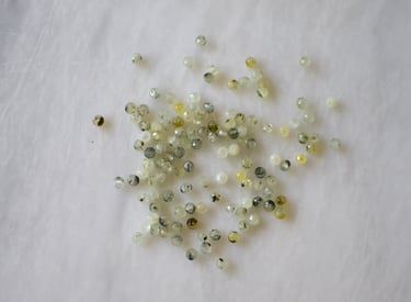 Prehnite faceted beads