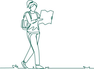 adult finding self with a map
