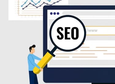SEO optimization and website ranking improvement graphic