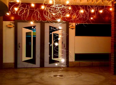 light art wire art installation 