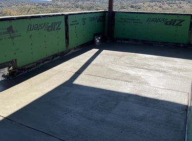 Roof terrace after pour 1.5" of concrete.