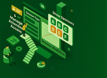 Event Management Solution features in graphics