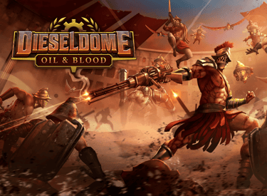 DIESELDOME keyart - a boomer shooter meets survivors-like indie game