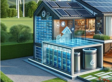 a house with a solar powered water heater