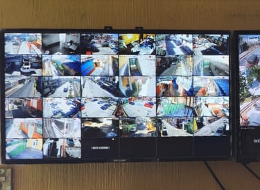 Pantallas para CCVT mostrando la imagen de las cámaras de vigilancia