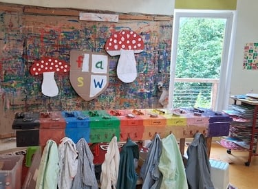 Malwand im Kunstraum