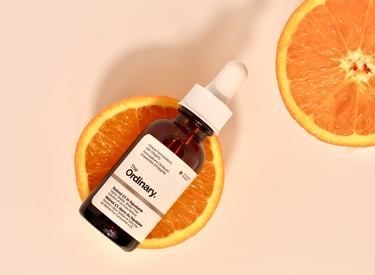 skincare product photography uk with fruits props 