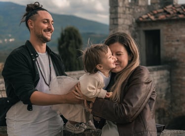 ritratto di famiglia per battesimo