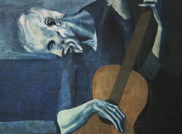 the old guitarist by pablo picasso