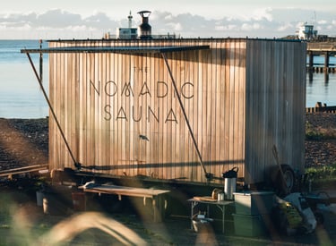 photo of wood fired sauna for Nomaic