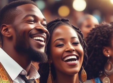 A vibrant gospel concert with singers and dancers on stage