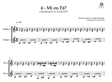 Imagem: parte completa de "Mi ou Fá?" do livro "violão em letra e música".