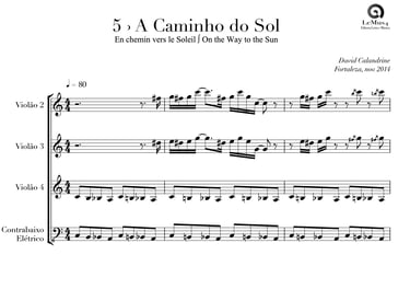 Imagem: parte completa de "A caminho do Sol" do livro "violão em letra e música".