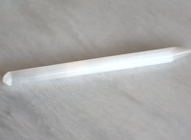 Selenite wand with point