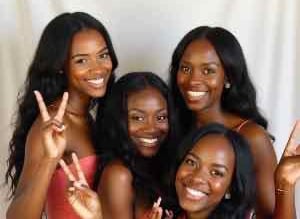 Corporate gala photo booth with custom branded overlay design