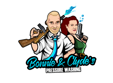 Bonnie and Clyde's Pressure Washing Logo