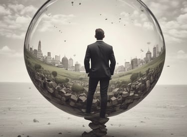 a man sitting in a chair looking out at the ocean