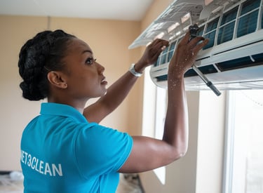 nettoyage de d'élément de climatiseur