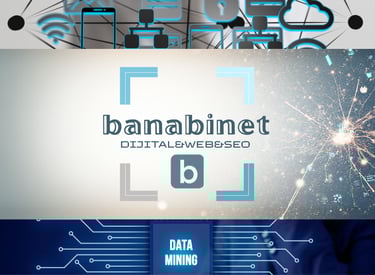 mavi tonlarında banabinet logosu anasayfada