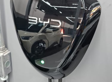 a car with a car charger attached to it