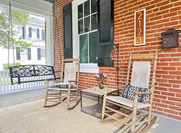 front porch rocking chairs and swing 2123 rivermont