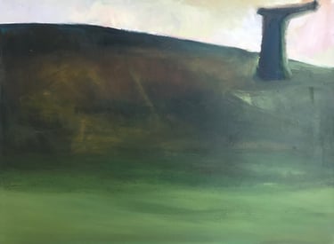 Lanscape oil painting by Lina Mikuzyte