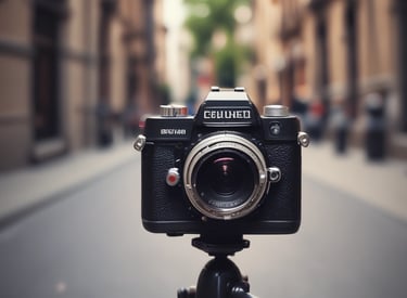 a person holding a camera up to take a picture