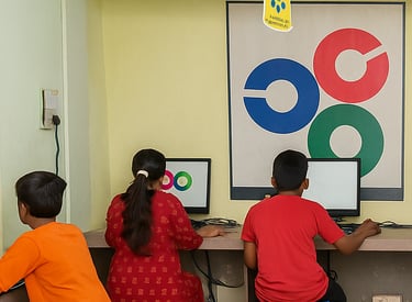 Students learning Computer at Canning Cyybernetics Centre 
