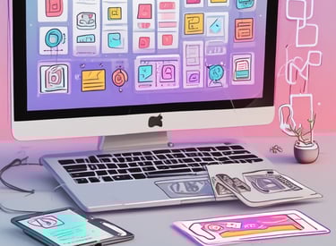 A graphic with text reading 'Exploring Opportunities for D2C Startups in the Post-COVID-19 World.' It features a target with an arrow, a computer monitor displaying an upward graph, a calendar, a rocket icon, and a clipboard with colorful sticky notes.