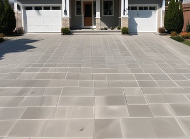 Close-up of a shiny, smooth concrete floor reflecting natural light.