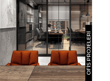 Ofis projelerimiz, çalışanların verimliliğini artıracak şekilde ergonomik, işlevsel ve estetik açıda