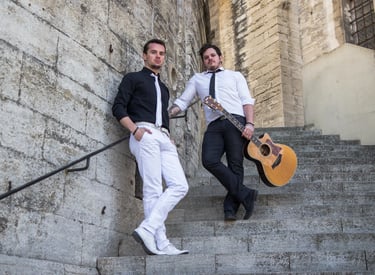 Photo extraite d'un shooting d'un duo de chanteurs