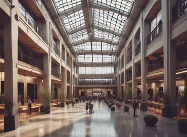 A vibrant crowd enjoying an outdoor event under string lights at dusk.
