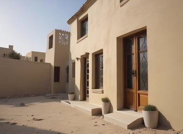 Technician fixing electrical wiring inside a modern Qatari office building.