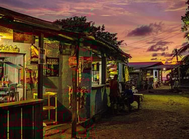 el zonte town at sunset