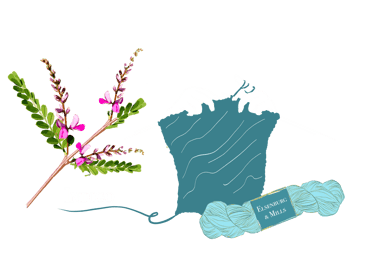 illustration of indigo plant; a dye plant we use for our yarn