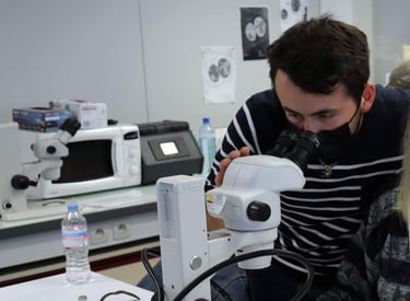 Eliott en laboratoire, Museum national d'Histoire naturelle