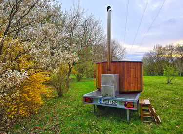 GaudiZuber auf dem Hänger betrieben