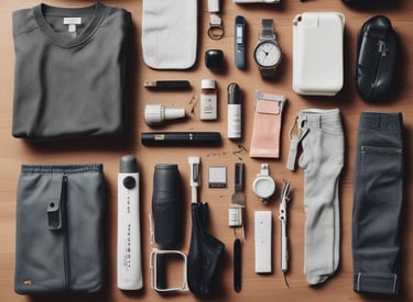 A close-up of hands inspecting branded consumer products for quality control.