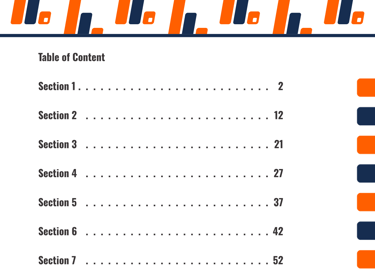 Screenshot of a table of content: with AGL each ToC is generated in one step.