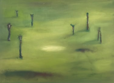 Dievų Stabai oil painting by Lina Mikuzyte