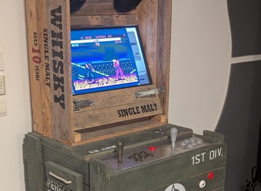 Borne arcade imaginée et créée par RétroSpin Garage