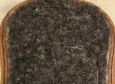 Garniture de dossier recouvert de crin de cheval