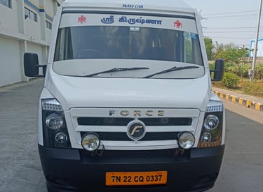 Comfortable Force tempo traveller for hire in Chennai.