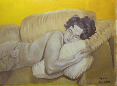 Figure painting - Yellow, Oil on Canvas Paper, 16 x 12, 2025