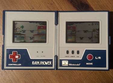 Jeu Game and Watch Rain Shower de Nintendo avec écran polarisant neuf.